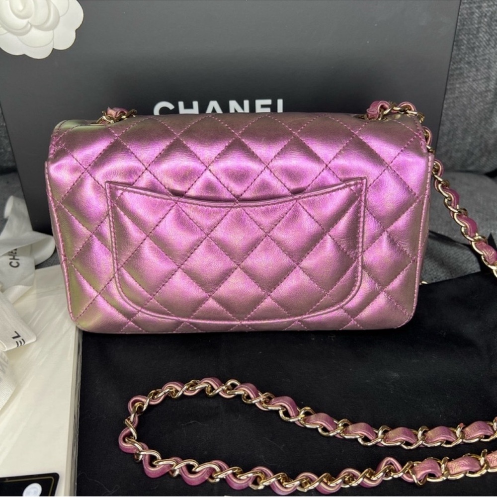 Chanel Classic Flap Mini Rectangular Iridescent M… - image 4